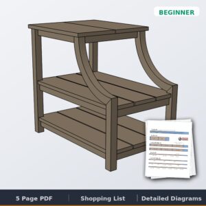 curved side table plans cover