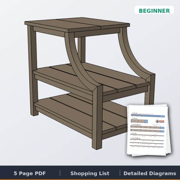 curved side table plans cover