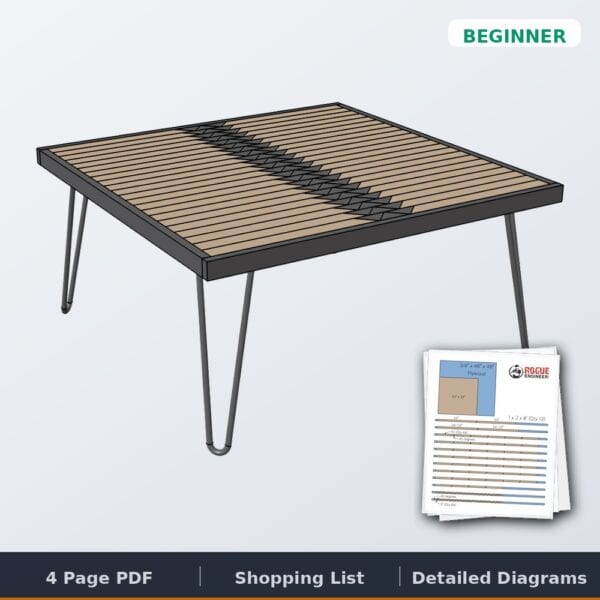 diamond hairpin coffee table cover