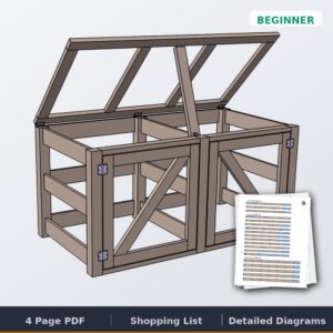 double compost bin cover