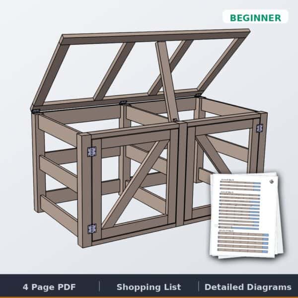 double compost bin cover