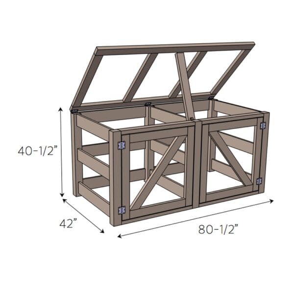 double compost bin dimensions