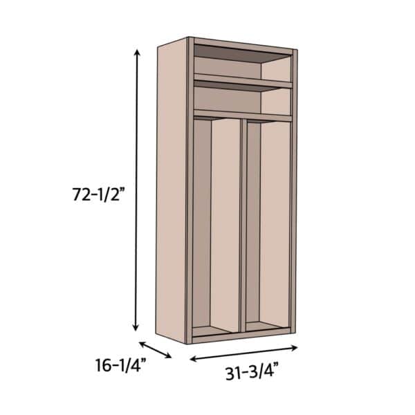 double golf locker dimensions