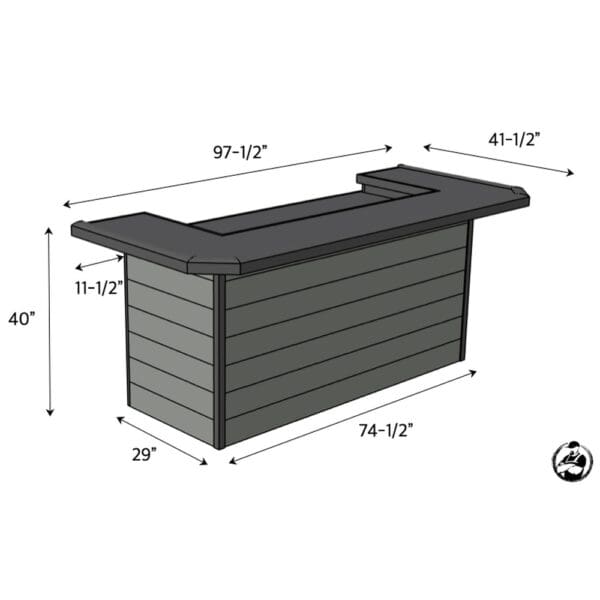 dry bar dimensions