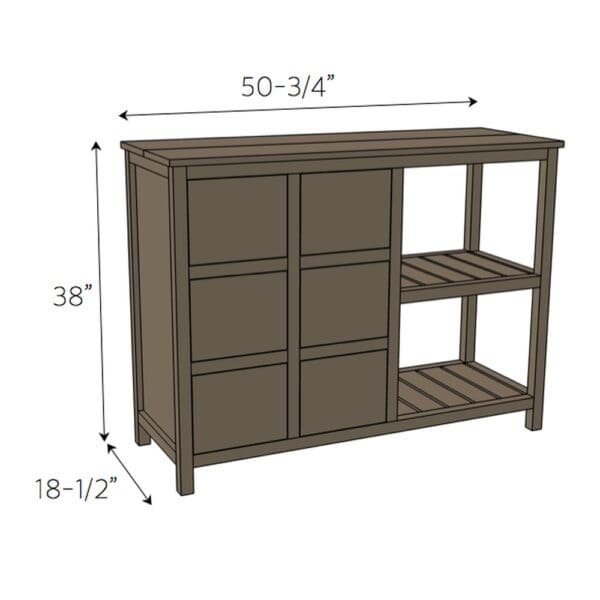 emma buffet dimensions