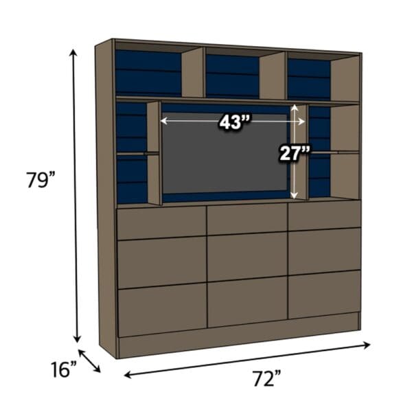 entertainment console dimensions