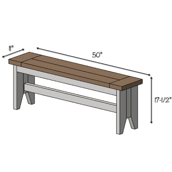farmhouse bench dimensions