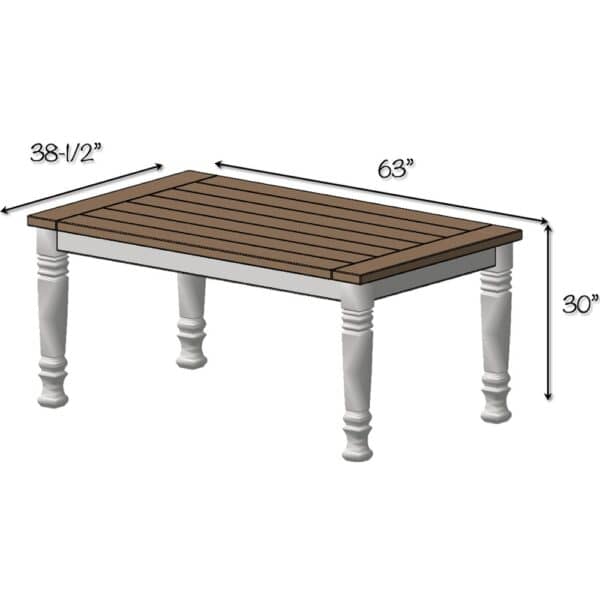 farmhouse table dimensions