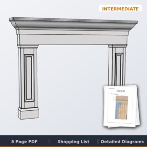 faux fireplace mantel surround cover