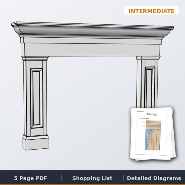 faux fireplace mantel surround cover