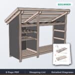 Firewood Shed with Storage