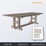 H-Leg Dining Table