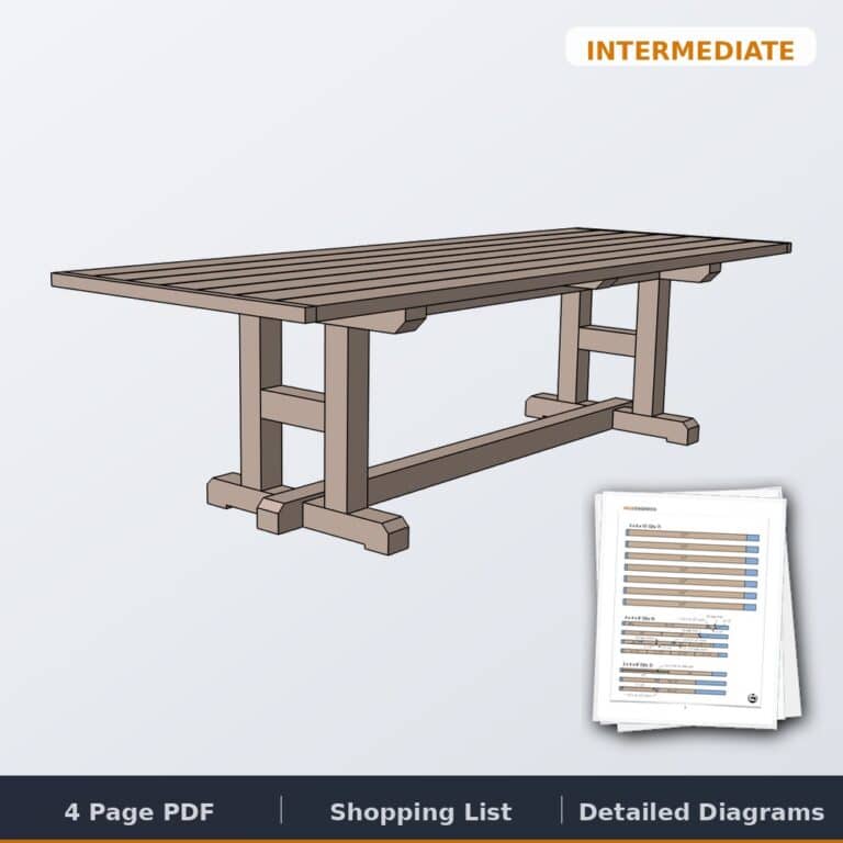 H-Leg Dining Table printable plans cover