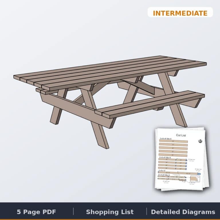 Handicap Accessible Picnic Table printable plans cover