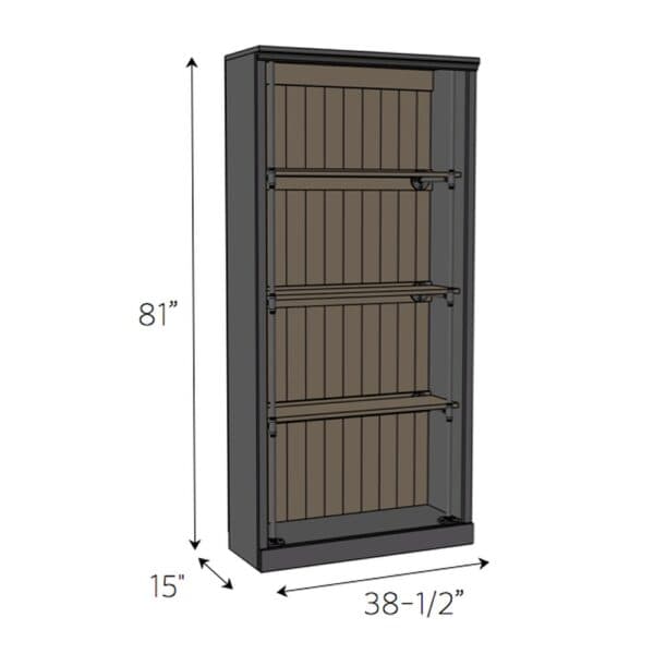 industrial bookcase dimensions