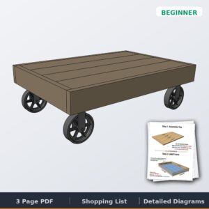 industrial cart coffee table cover