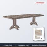 J-Pedestal Dining Table