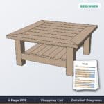 Square Plank Coffee Table