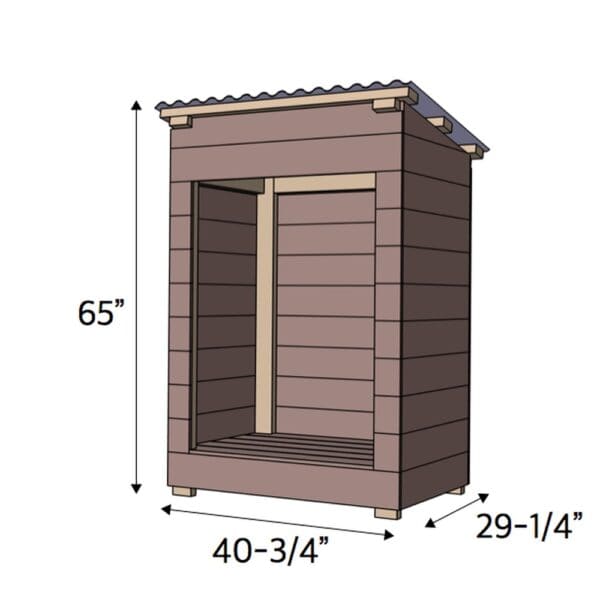 large mail shelter dimensions