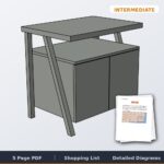 Large Nightstand with Charging Shelf