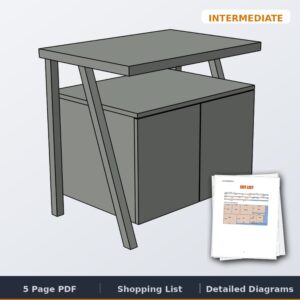 large nightstand charging shelf cover