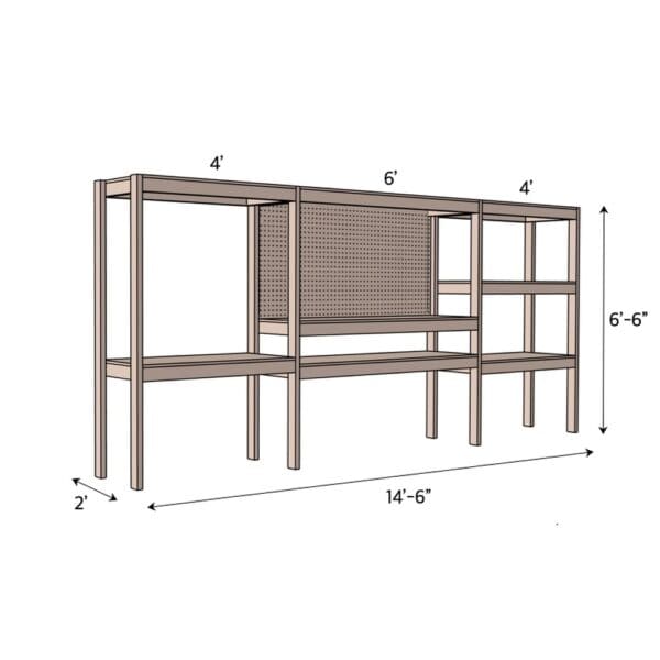 ld storage and workbench dimensions