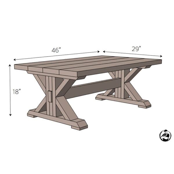 lybrook coffee table dimensions