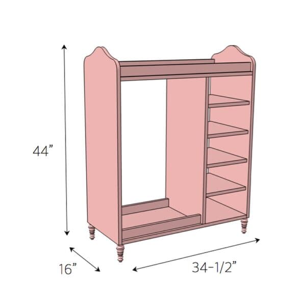 maddie dress up center dimensions