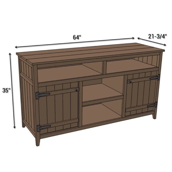media center dimensions