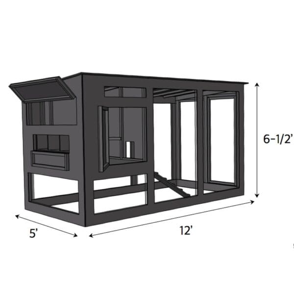 modern chicken coop dimensions