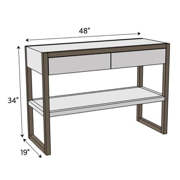 modern console table dimensions