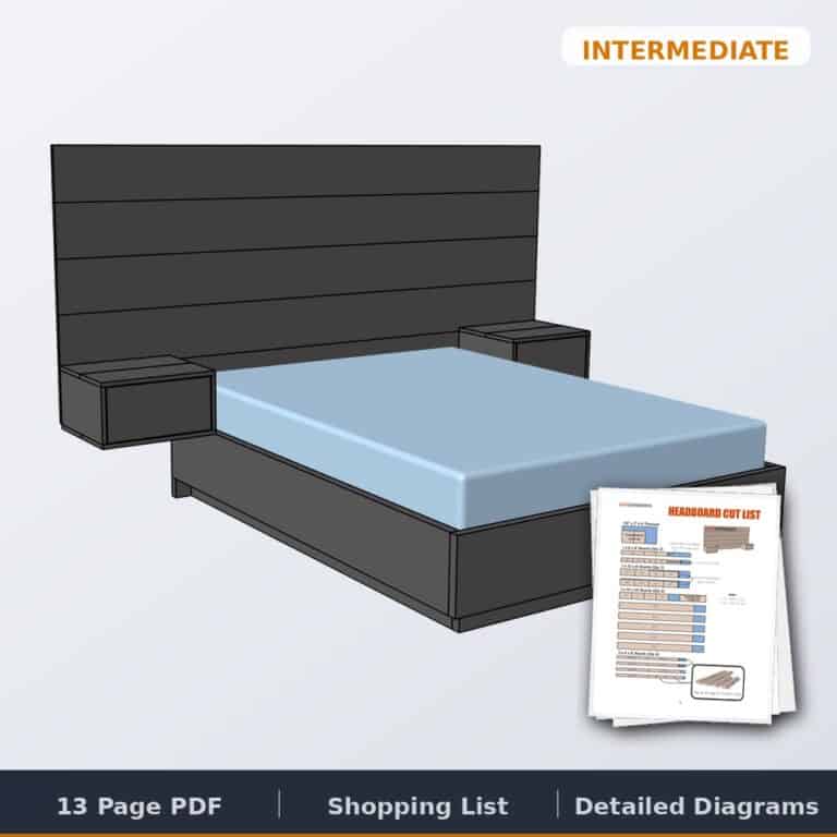 modern floating bed cover