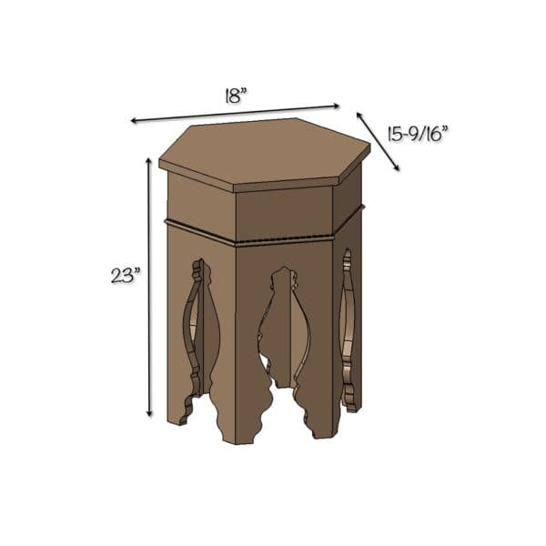 moroccan side table dimensions