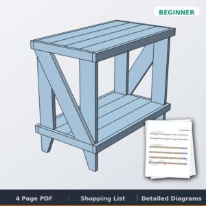 narrow cottage side table cover