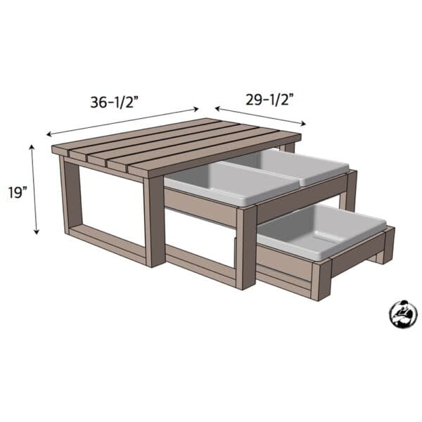 nesting outdoor activity table dimensions