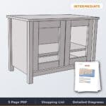 Nightstand with Cane Doors