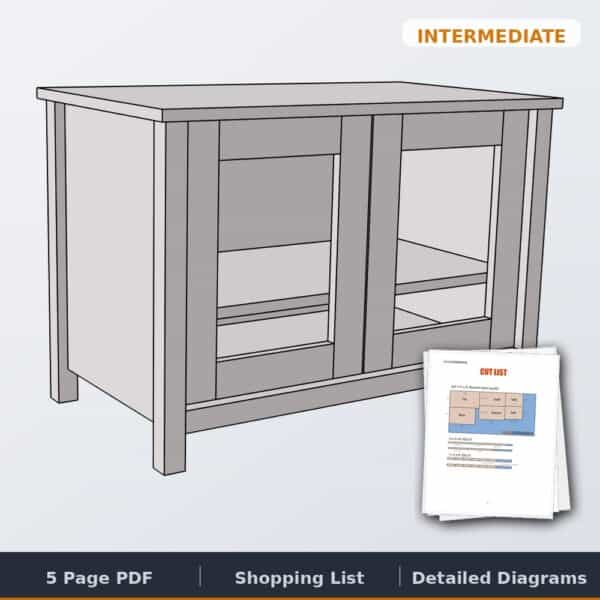 nightstand with cane doors cover