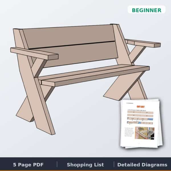 od bench 4 2x8s w arms cover