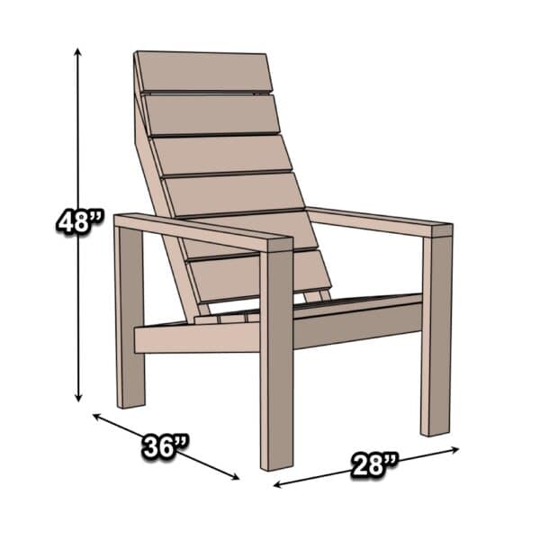 outdoor chair easy comfort dimensions