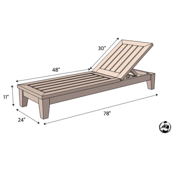 outdoor chaise lounger dimensions