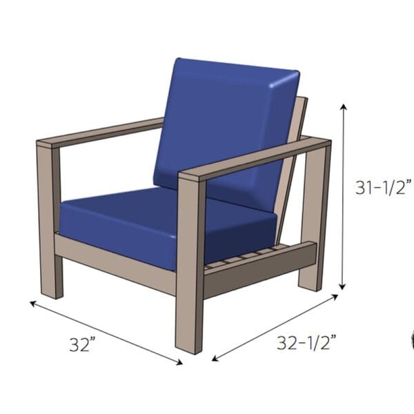 outdoor lounge chair dimensions