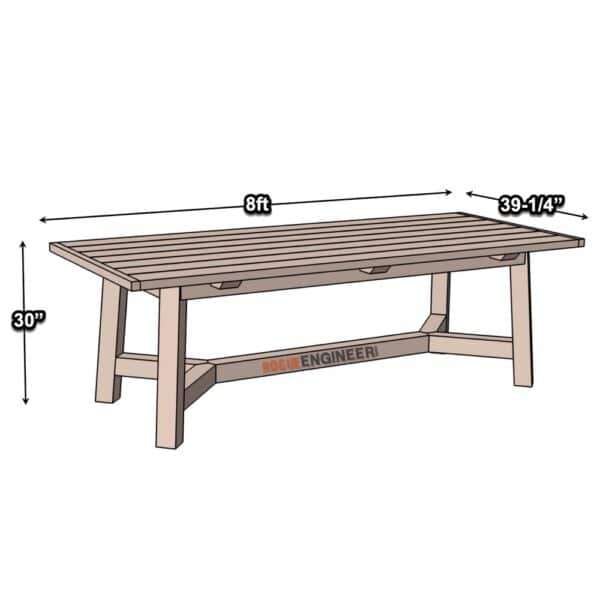 outdoor table pb farmhouse dimensions