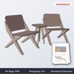 Plywood Chairs and Side Table