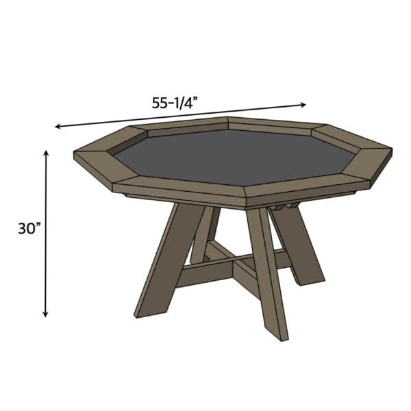 poker table dimensions
