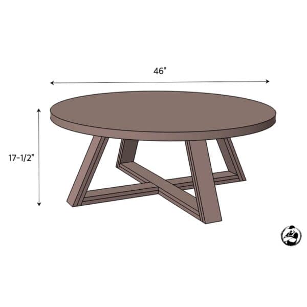 round coffee table walnut pl dimensions