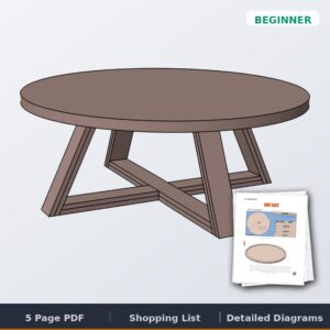 round coffee table walnut plywood cover