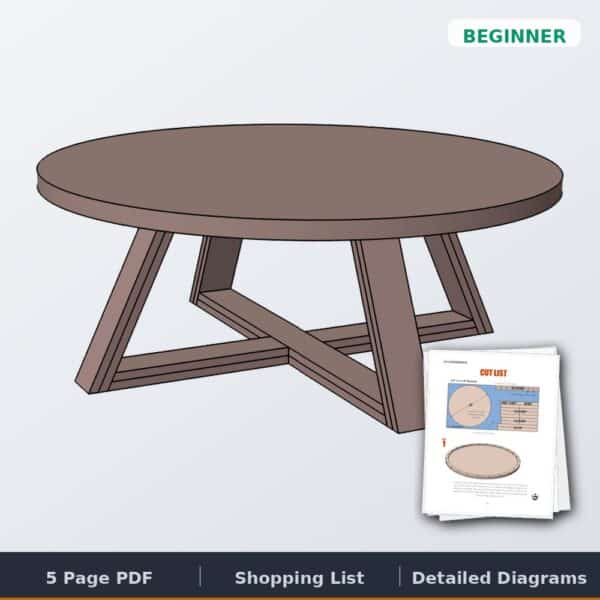 round coffee table walnut plywood cover