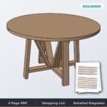 Round Trestle Table