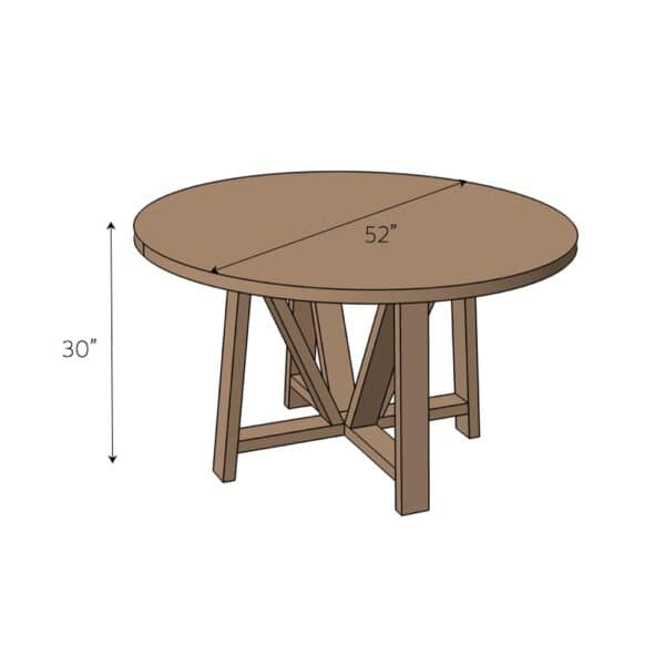 round dining table dimensions