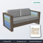 Planked Wood Loveseat